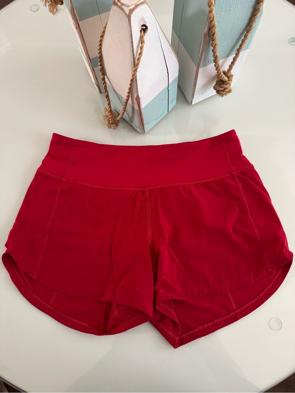 Lululemon Speed Up Mid-Rise Short,  Long *4" Updated Fit
Dark Red size 4